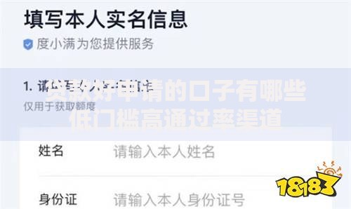 贷款好申请的口子有哪些低门槛高通过率渠道