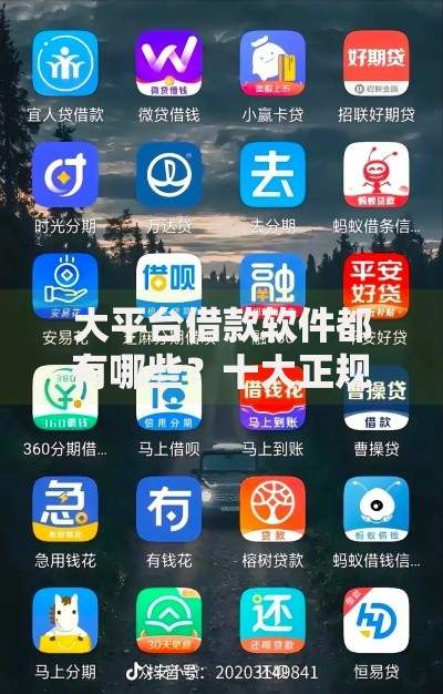 大平台借款软件都有哪些?十大正规借贷平台深度解析 大平台借款软件都有哪些?十大正规借贷平台深度解析