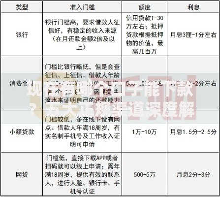 现在有哪个口子能下款？五大正规渠道深度解析