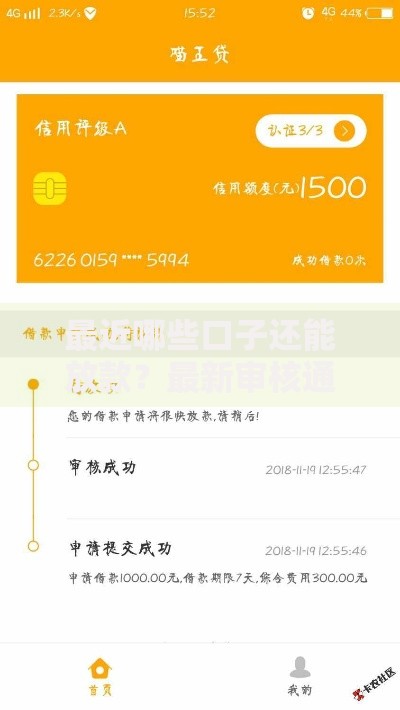 最近哪些口子还能放款？最新审核通过渠道解析