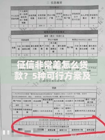 征信非常差怎么贷款？5种可行方案及风险规避指南