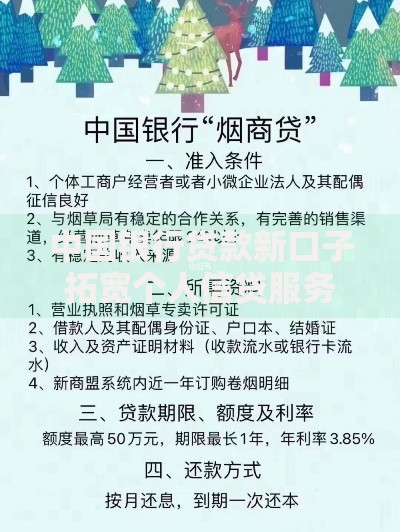 中国银行贷款新口子拓宽个人信贷服务范围如何申请？