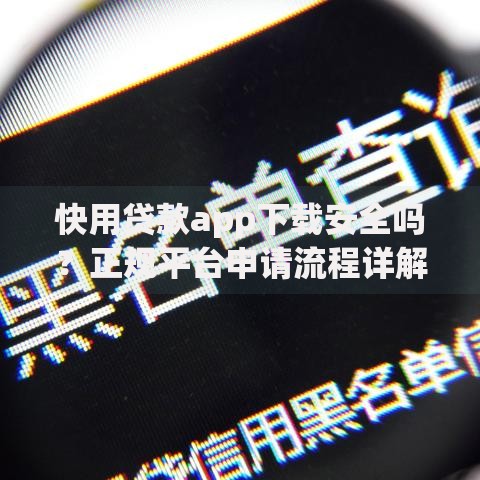 快用贷款app下载安全吗？正规平台申请流程详解