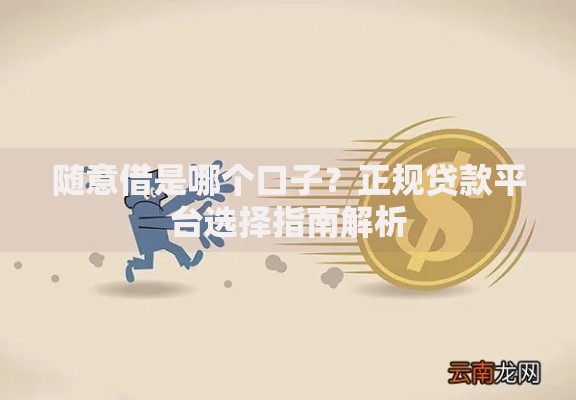 随意借是哪个口子？正规贷款平台选择指南解析