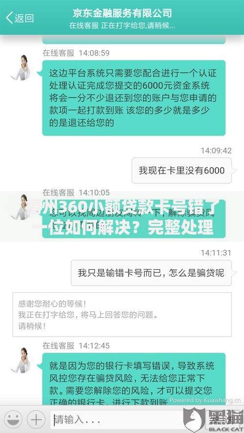 福州360小额贷款卡号错了一位如何解决？完整处理流程解析