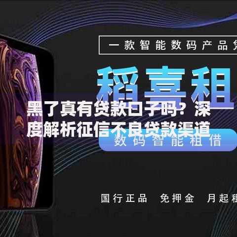 黑了真有贷款口子吗？深度解析征信不良贷款渠道