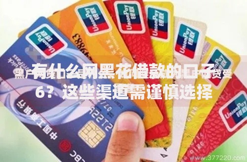 有什么网黑花借款的口子6？这些渠道需谨慎选择