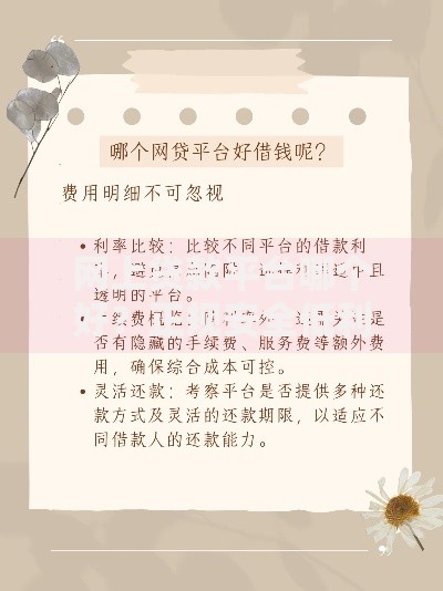 网上贷款平台哪个好？正规安全低利率平台推荐指南
