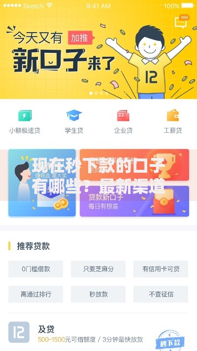 现在秒下款的口子有哪些?最新渠道解析与申请指南 现在秒下款的口子有哪些?最新渠道解析与申请指南