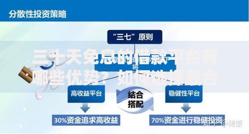 三十天免息的借款平台有哪些优势？如何选择最合适的方案？