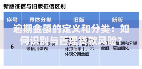 逾期金额的定义和分类：如何识别与管理贷款风险？