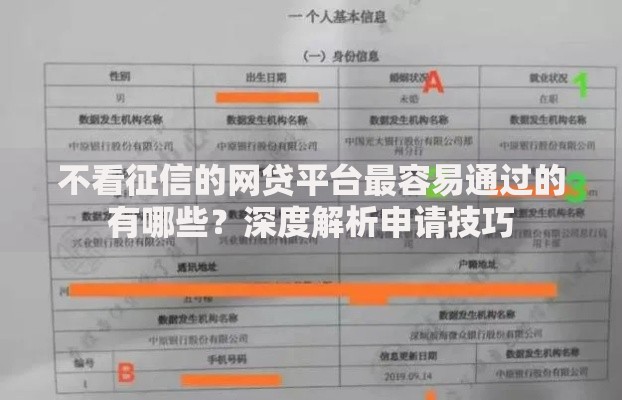 不看征信的网贷平台最容易通过的有哪些？深度解析申请技巧