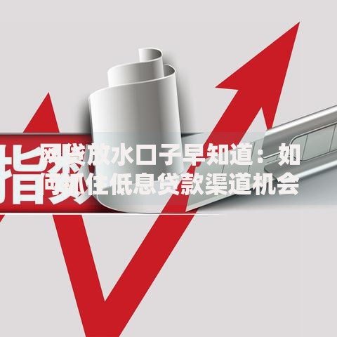 网贷放水口子早知道：如何抓住低息贷款渠道机会