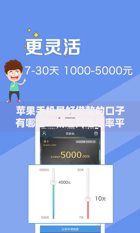 苹果手机最好借款的口子有哪些？精选高通过率平台推荐