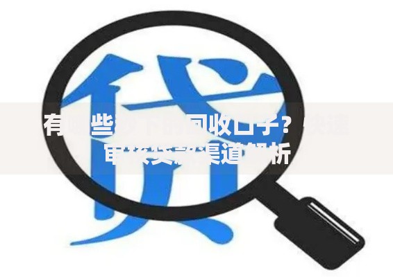 有哪些秒下的回收口子？快速审核贷款渠道解析