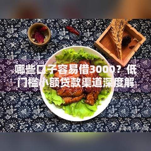 哪些口子容易借3000？低门槛小额贷款渠道深度解析