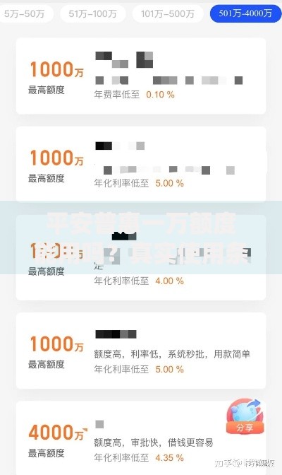 平安普惠一万额度能用吗?真实使用条件解析 平安普惠一万额度能用吗?真实使用条件解析