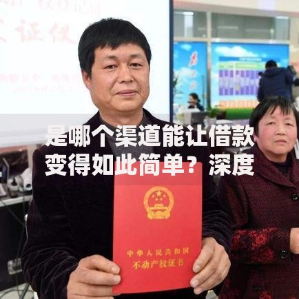 是哪个渠道能让借款变得如此简单？深度解析贷款新路径