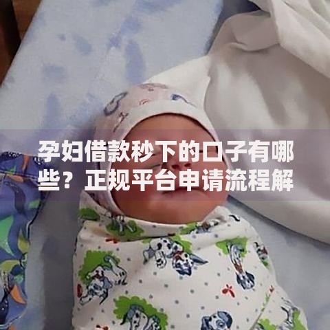 孕妇借款秒下的口子有哪些？正规平台申请流程解析