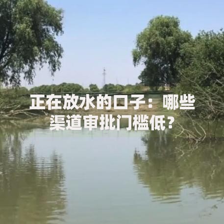 正在放水的口子：哪些渠道审批门槛低？