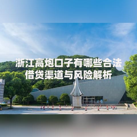 浙江高炮口子有哪些合法借贷渠道与风险解析