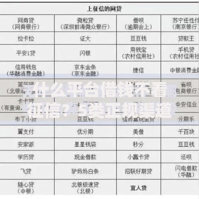 什么平台借钱不看征信？5类正规渠道深度解析