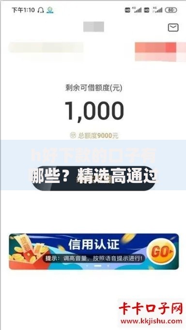 h好下款的口子有哪些?精选高通过率借款平台推荐 h好下款的口子有哪些?精选高通过率借款平台推荐