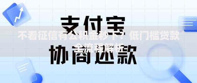 不看征信有公积金秒下？低门槛贷款全流程解析