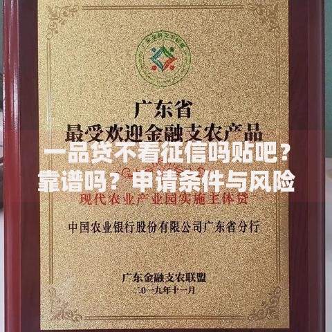 一品贷不看征信吗贴吧？靠谱吗？申请条件与风险解析