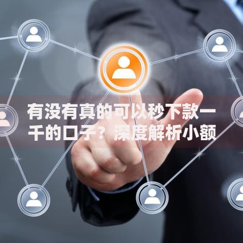 有没有真的可以秒下款一千的口子？深度解析小额贷款渠道与风险