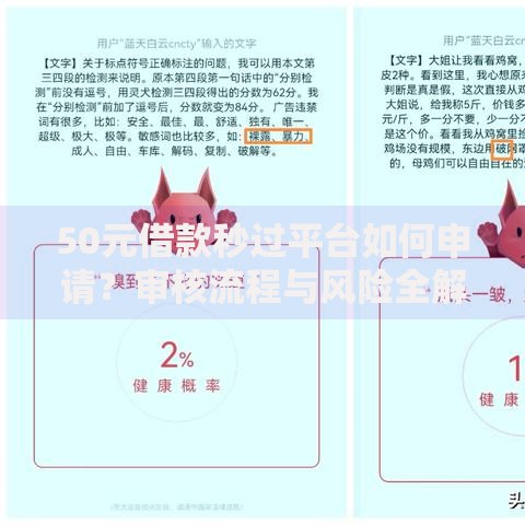 50元借款秒过平台如何申请？审核流程与风险全解析