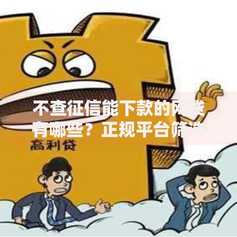 不查征信能下款的网贷有哪些？正规平台筛选与风险解析
