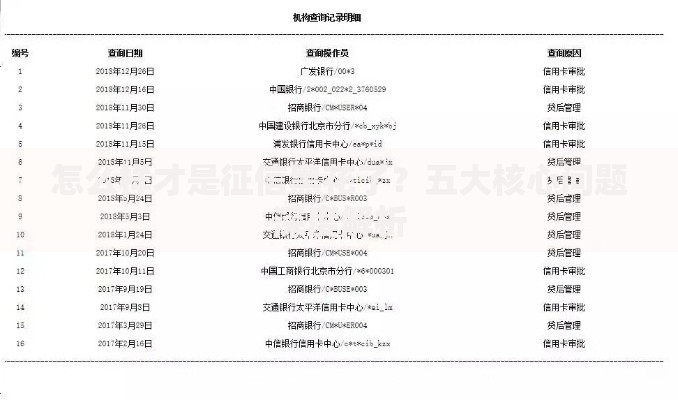 怎么样才是征信黑花了？五大核心问题深度解析