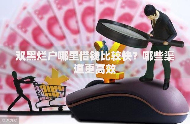 双黑烂户哪里借钱比较快？哪些渠道更高效