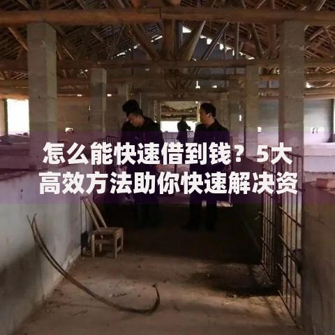 怎么能快速借到钱？5大高效方法助你快速解决资金难题