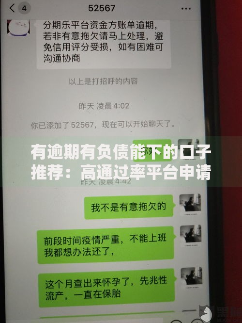 有逾期有负债能下的口子推荐:高通过率平台申请攻略 有逾期有负债能下的口子推荐:高通过率平台申请攻略
