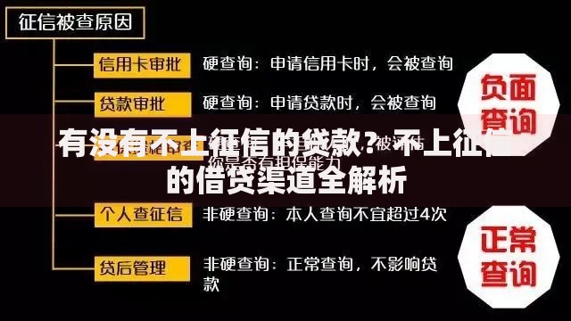有没有不上征信的贷款？不上征信的借贷渠道全解析
