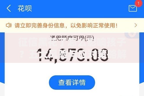 征信黑花了怎么影响孩子？五大风险与应对策略解析