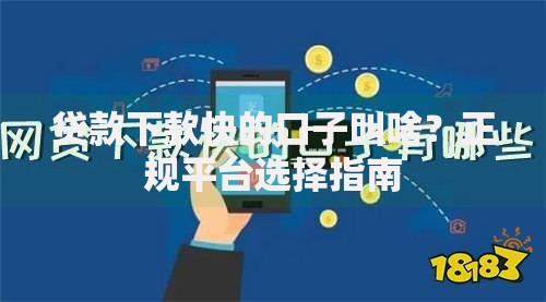 贷款下款快的口子叫啥？正规平台选择指南