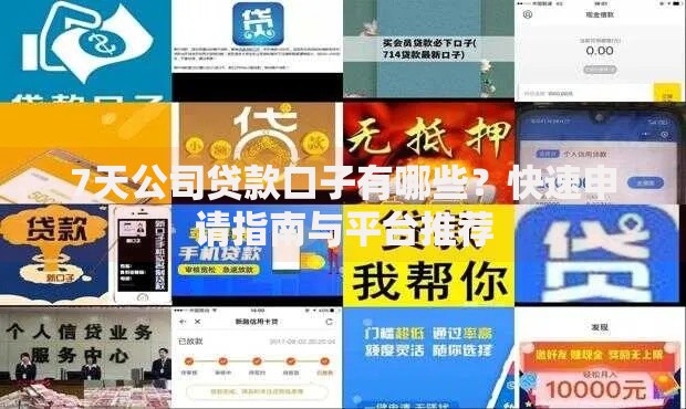 7天公司贷款口子有哪些？快速申请指南与平台推荐