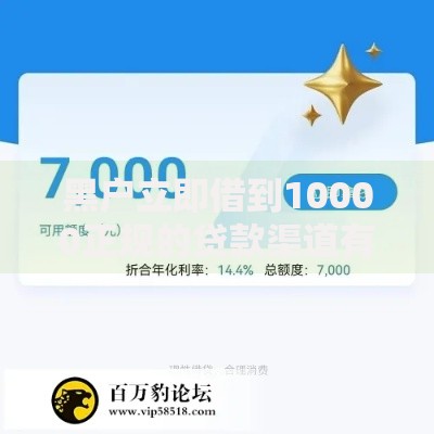 黑户立即借到10000正规的贷款渠道有哪些？安全可靠吗？