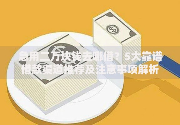 急用二万块钱去哪借？5大靠谱借款渠道推荐及注意事项解析