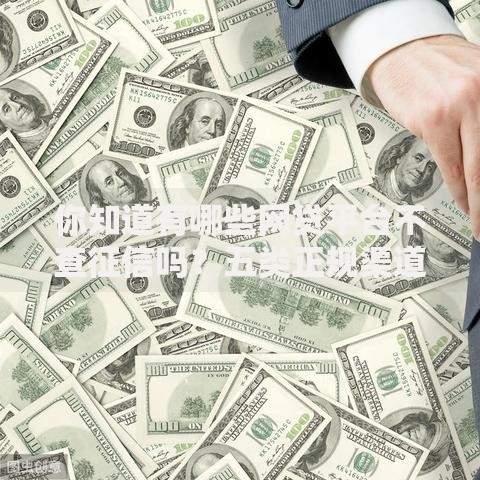 你知道有哪些网贷平台不查征信吗？五类正规渠道解析