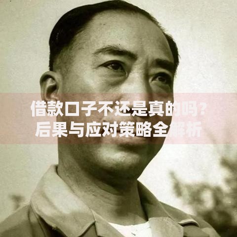 借款口子不还是真的吗？后果与应对策略全解析