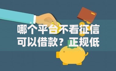 哪个平台不看征信可以借款？正规低门槛渠道解析