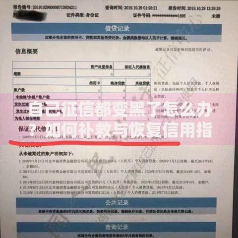 自己征信都变黑了怎么办？如何补救与恢复信用指南