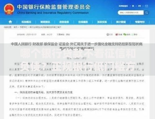 哪个银行贷款不看征信和负债？正规银行低门槛方案