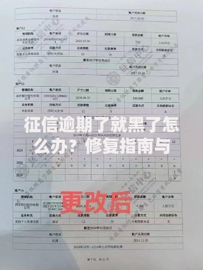 征信逾期了就黑了怎么办？修复指南与贷款解决方案