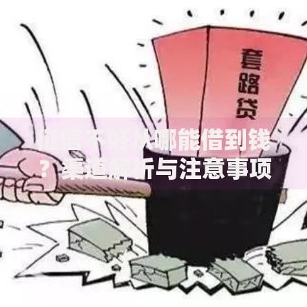 征信不好从哪能借到钱？渠道解析与注意事项