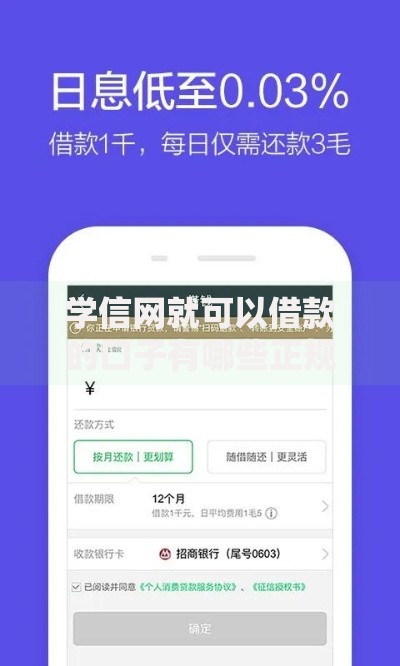 学信网就可以借款的口子有哪些正规平台推荐？